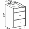 VANITY-3 DRAWERS - VDB12-3