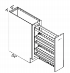Spice Rack Pull Out Cabinet - BSR09