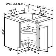 Base Lazy Susan Cabinet - LSB33