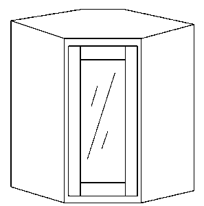 Wall Glass Cabinet - DCW2442GD