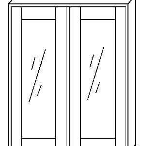Wall Glass Cabinet - W2430GD